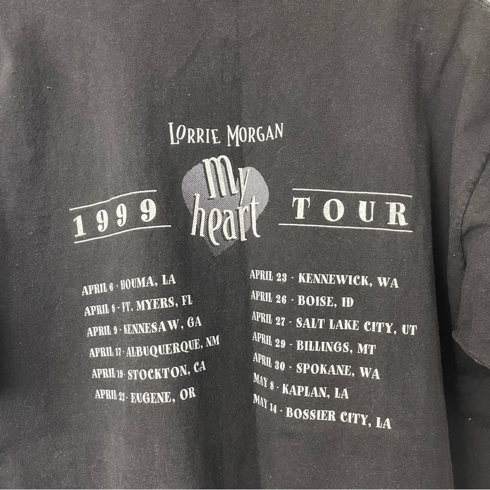Vintage 90s Lorrie Morgan My Heart Concert Tour T Shirt 1999 Size Large - Picture 5 of 5